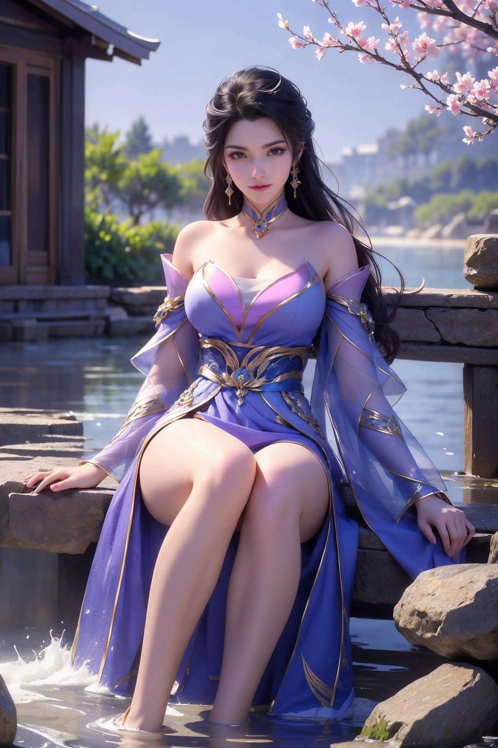 轻透的水墨画风淡雅的色彩搭配