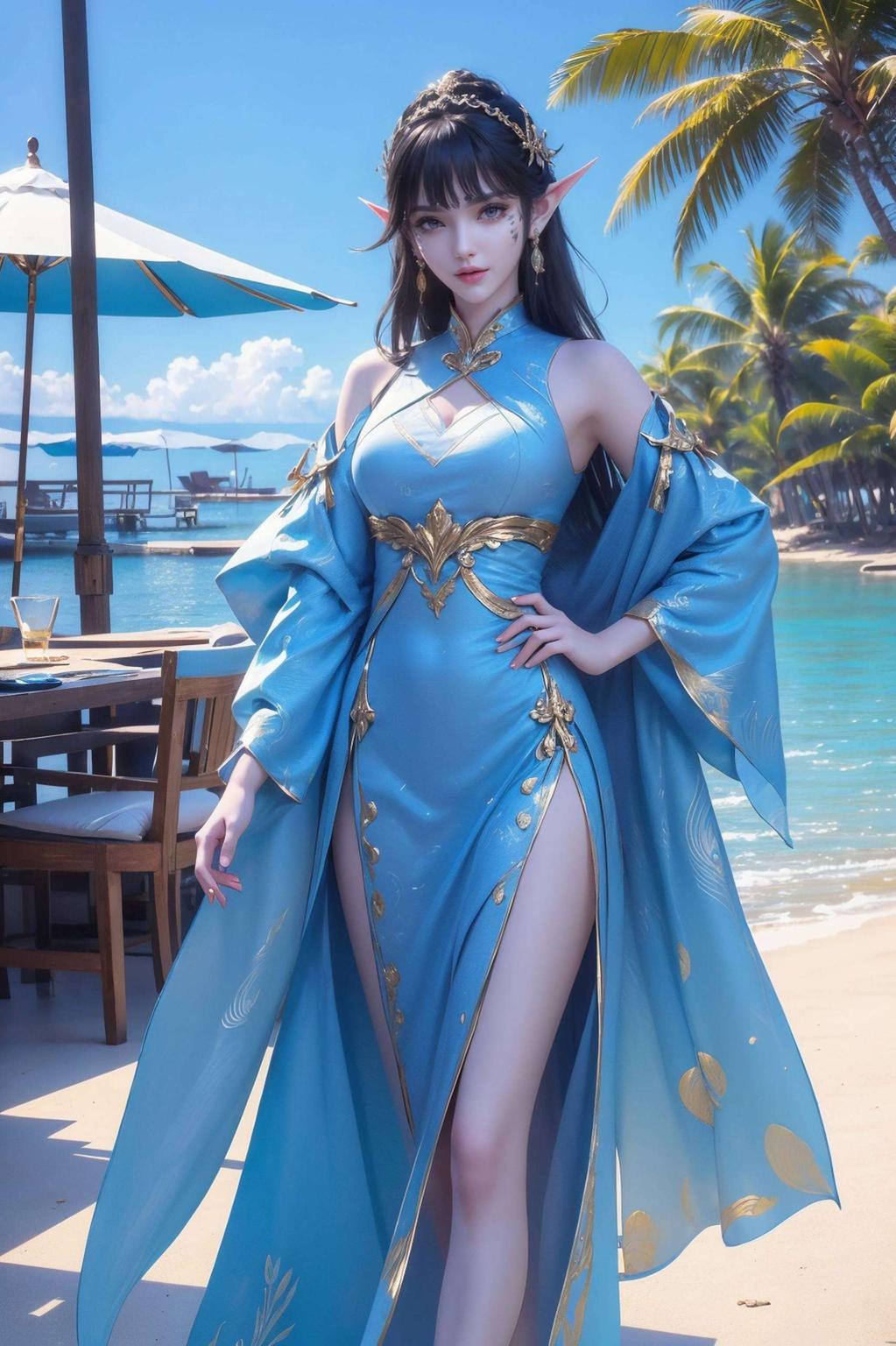 让你沉浸在她冷艳的眼神中