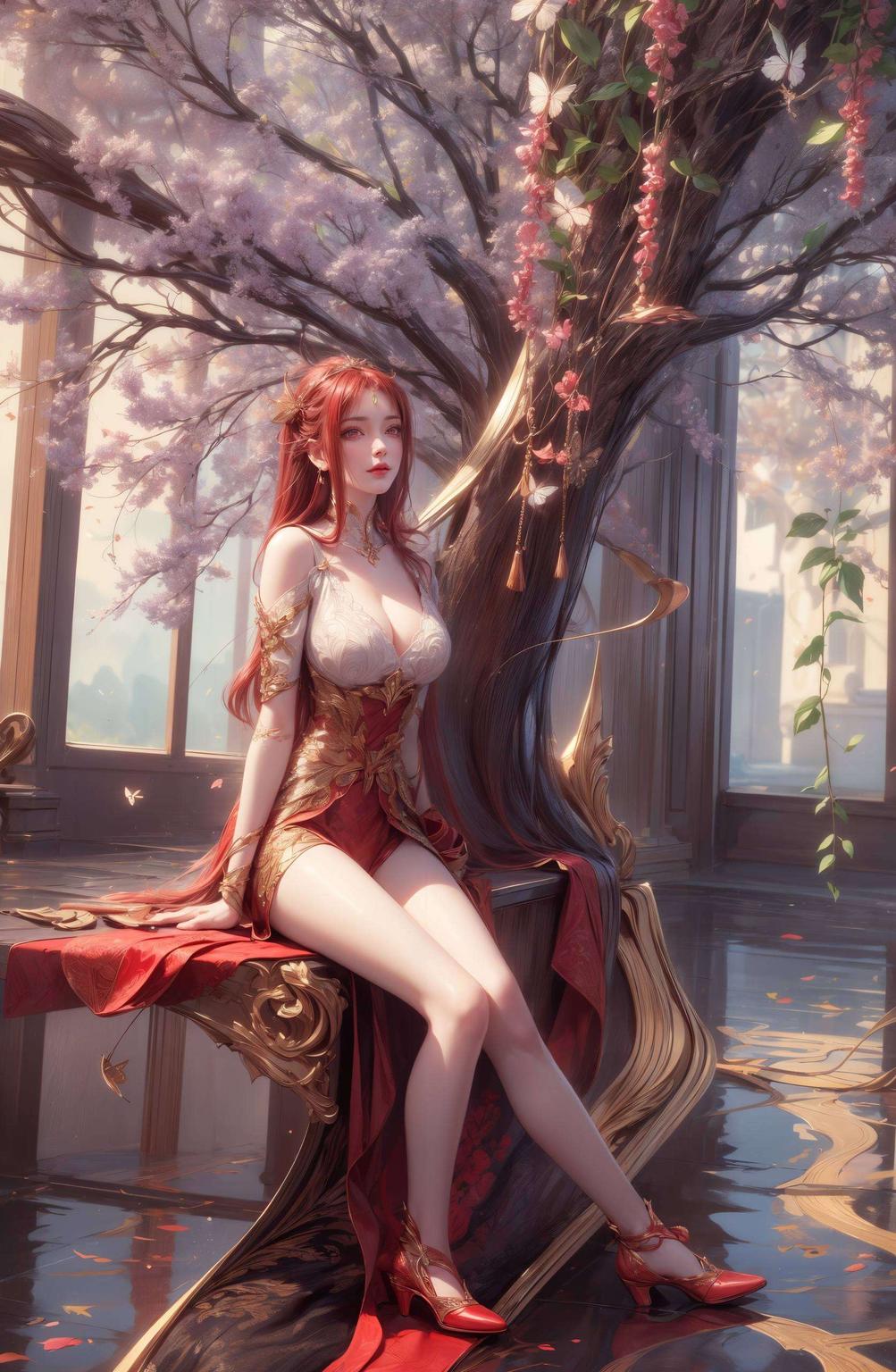 你的手机瞬间变身艺术品！给大家带来红凰身材的绝美壁纸！看这华丽羽毛