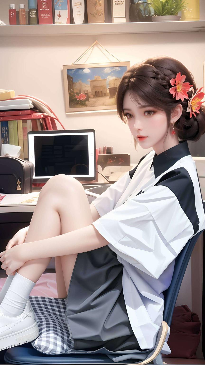 映衬着她的俏皮笑容火灵儿壁纸超清8k全屏