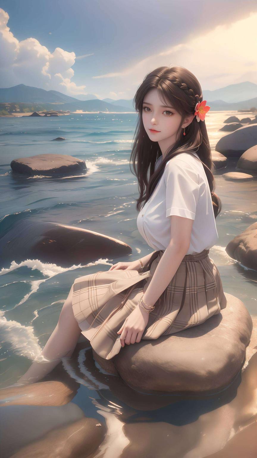 国漫女神火灵儿动态光影映照灵动之美