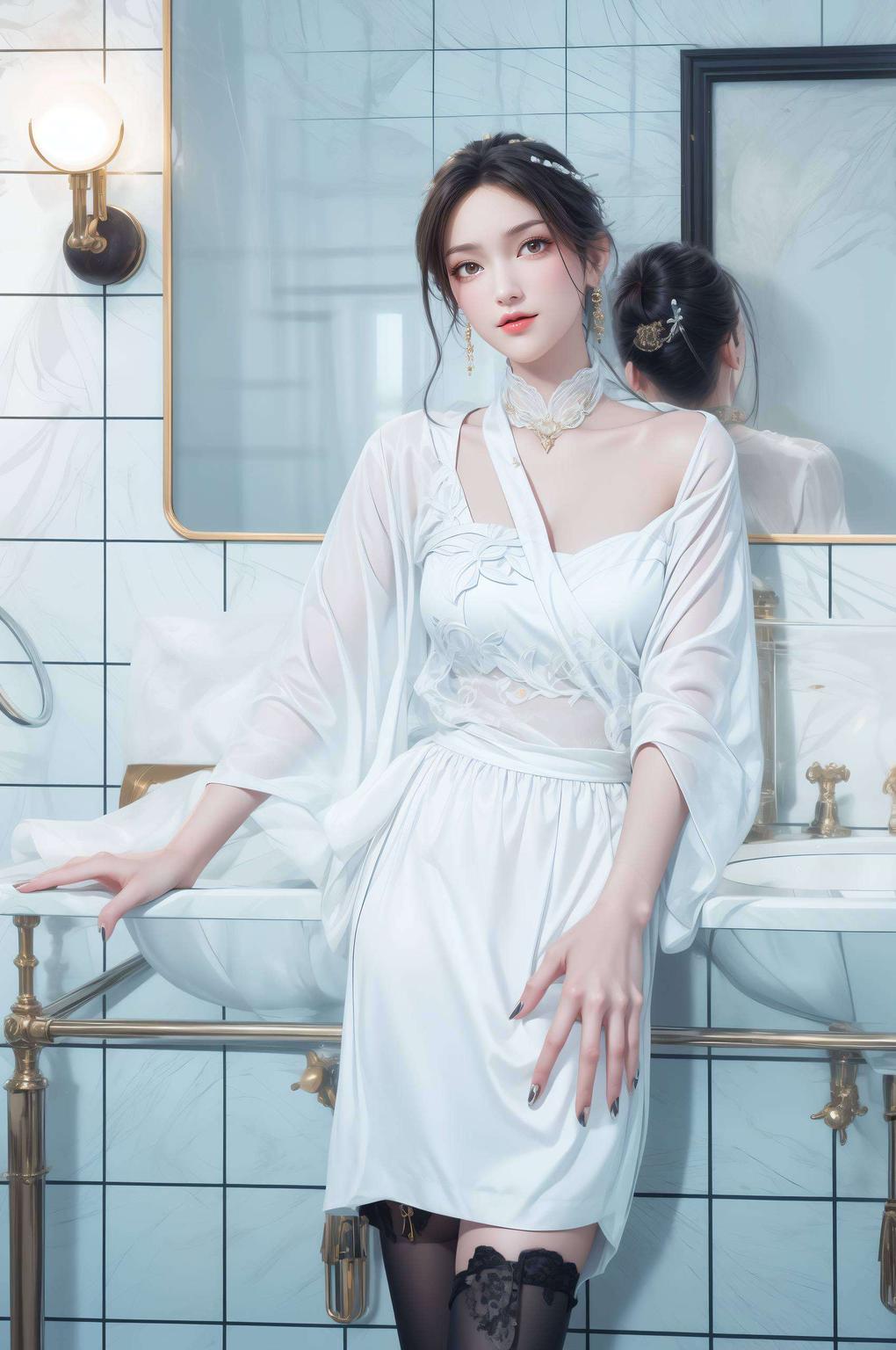 美得让人一眼难忘金瓶儿白色背景