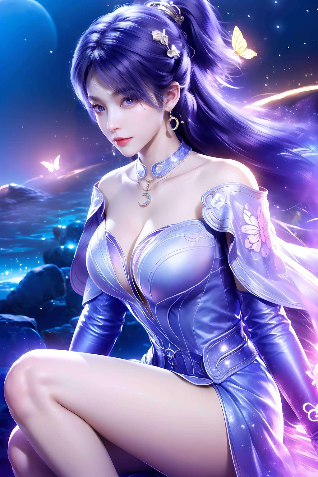 姬紫月壁纸长腿点亮手机桌面