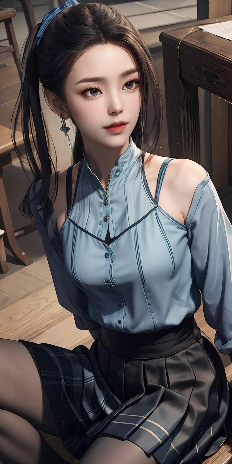 以蓝灵娥抬头壁纸为主题清新自然