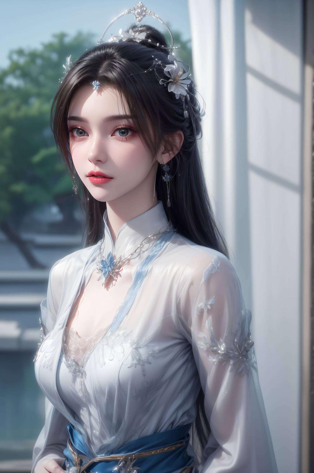 搭配细腻的背景仙气逼人