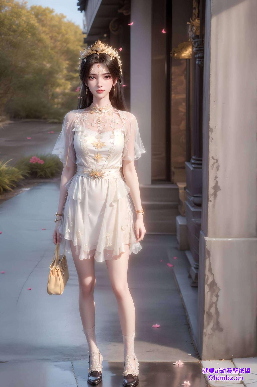 仿佛穿越到了古典仙境发丝飘逸