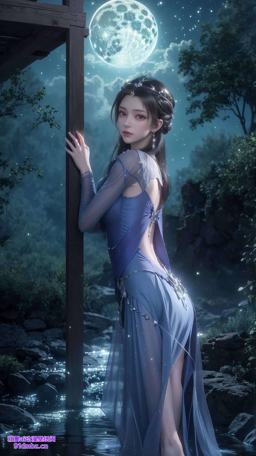 紫色背景映衬着新娘的华丽婚服这款紫色古香古色的动漫壁纸