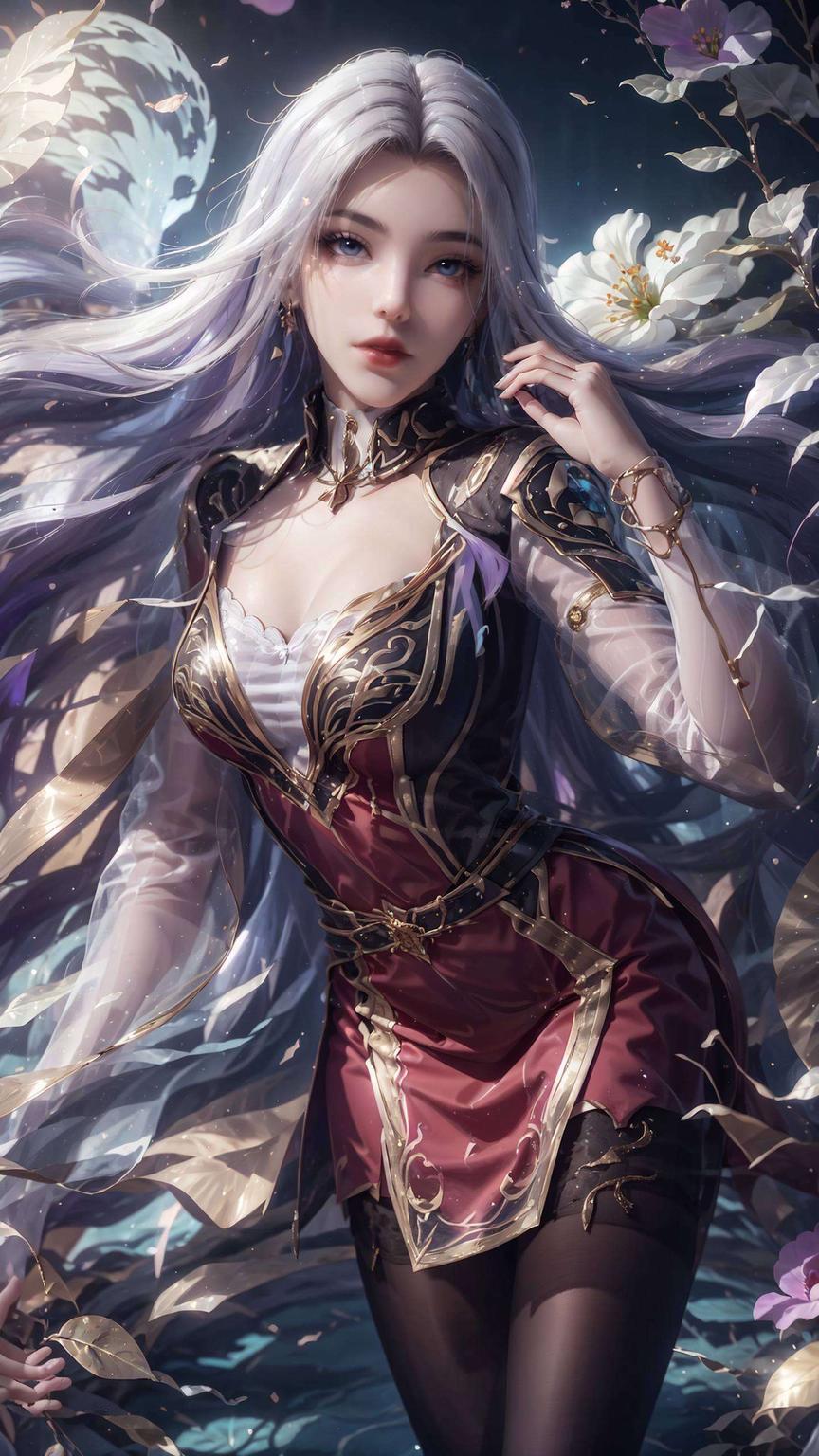 灰蓝色的天空映衬着他笔直的背影画面中的凌落宸背影