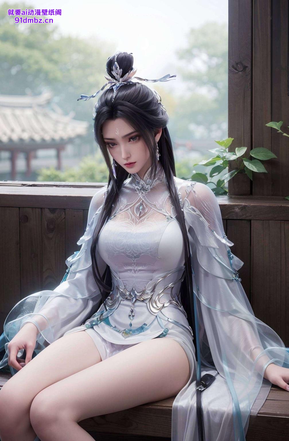 古典美人在画中舞动令人陶醉