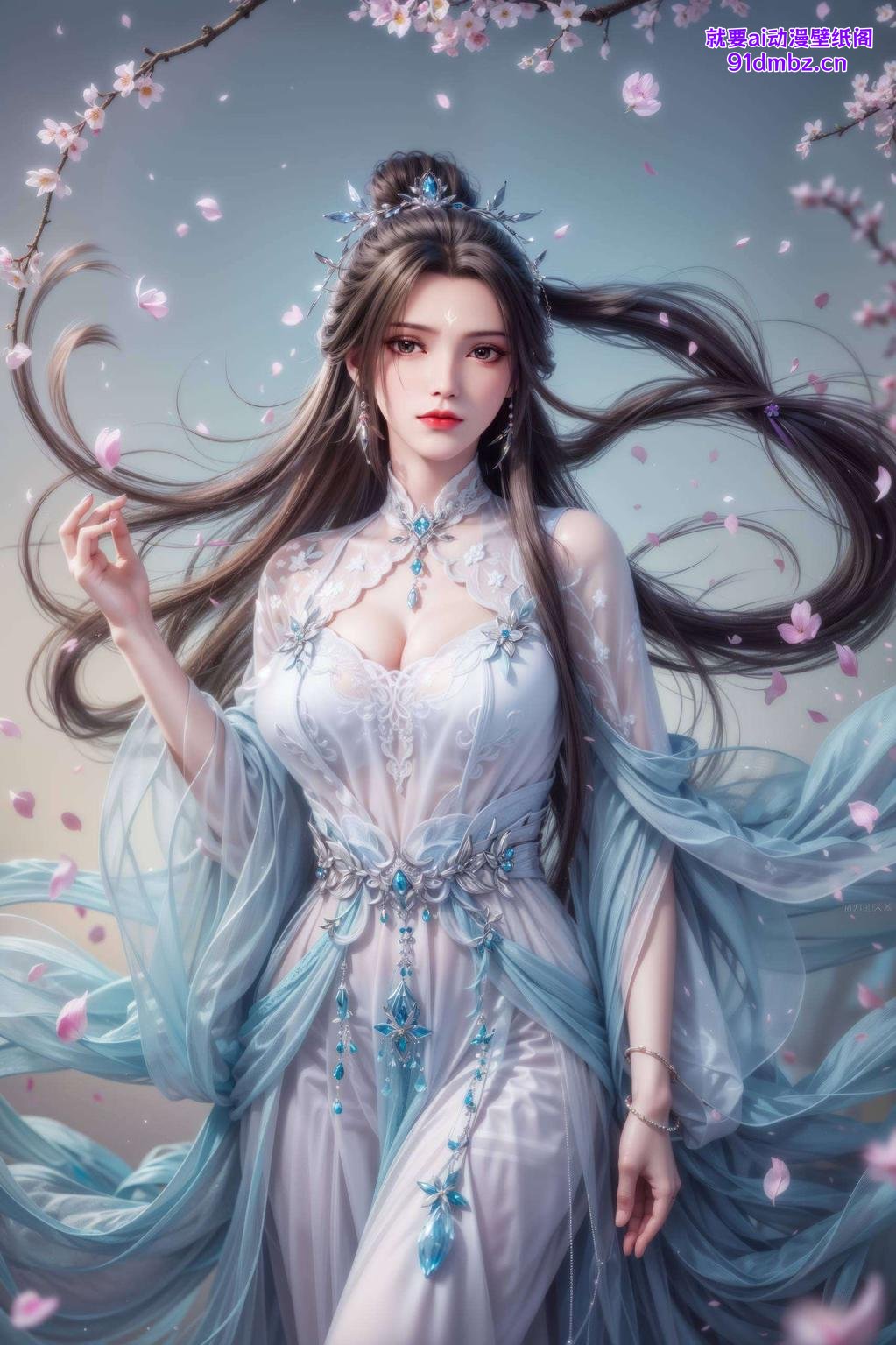 今天给大家带来一款超美的二次元壁纸——诛仙手游中的陆雪琪！看这清丽的身影这款壁纸