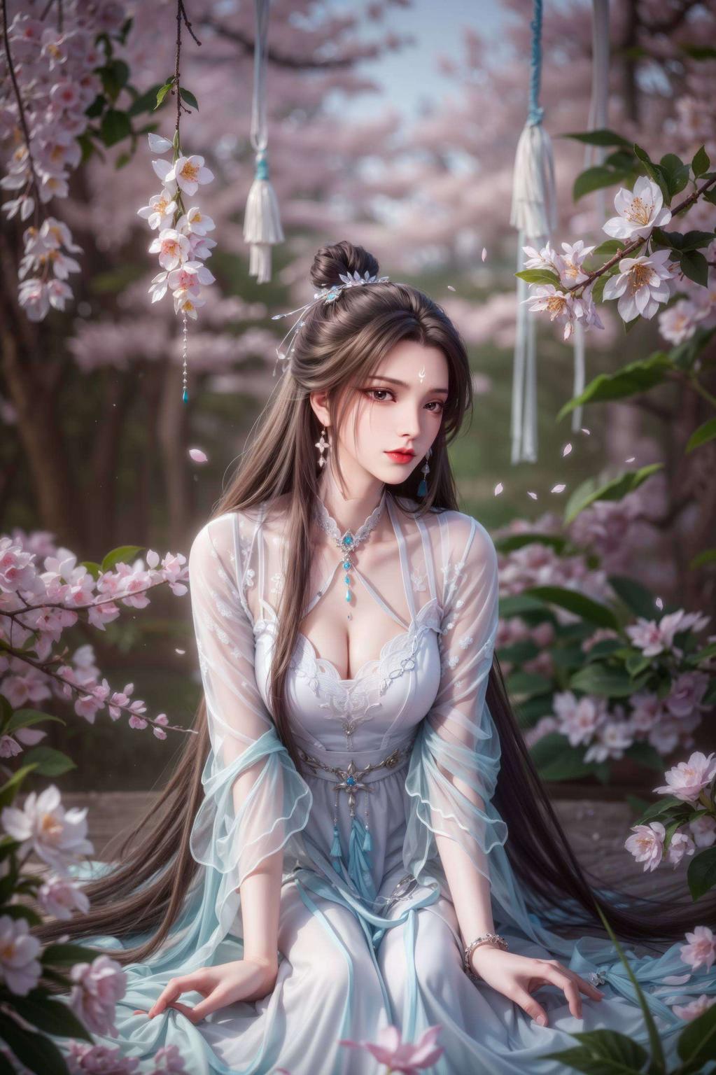 置身于梦幻般的花海之中快来感受这份清新脱俗的美丽吧！”