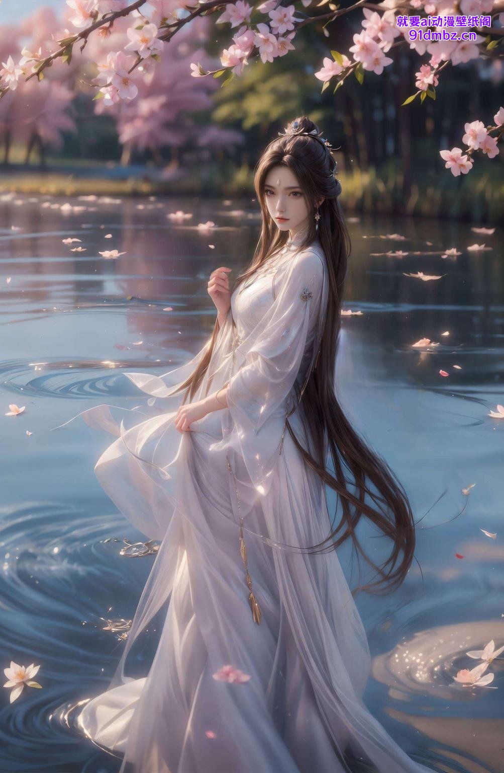 雪白的衣袂细节精致得令人惊叹