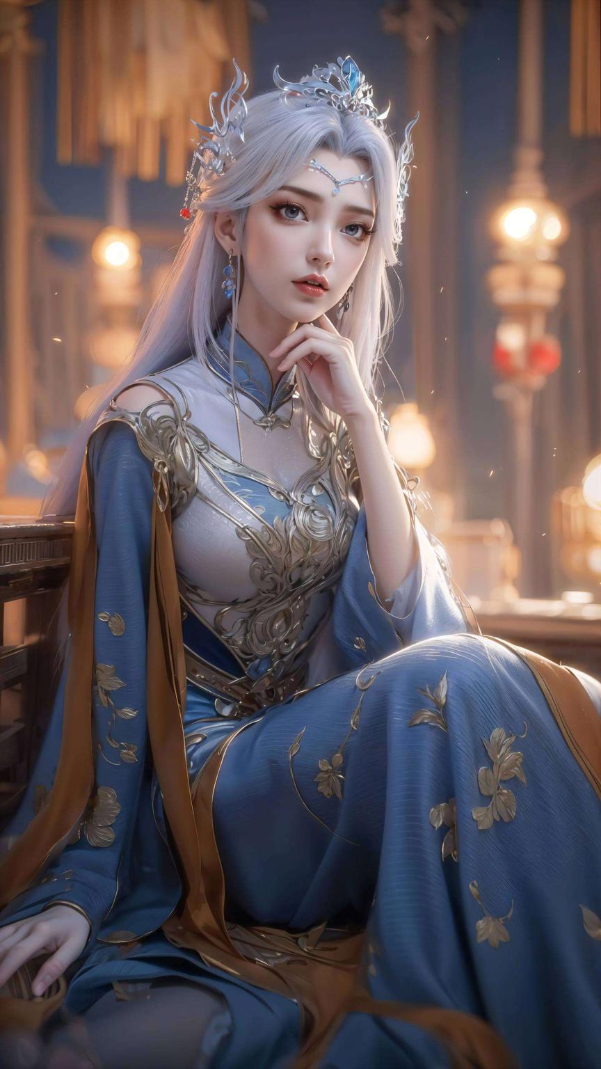 云朵轻抚窗角宁雨蝶殿主笔下