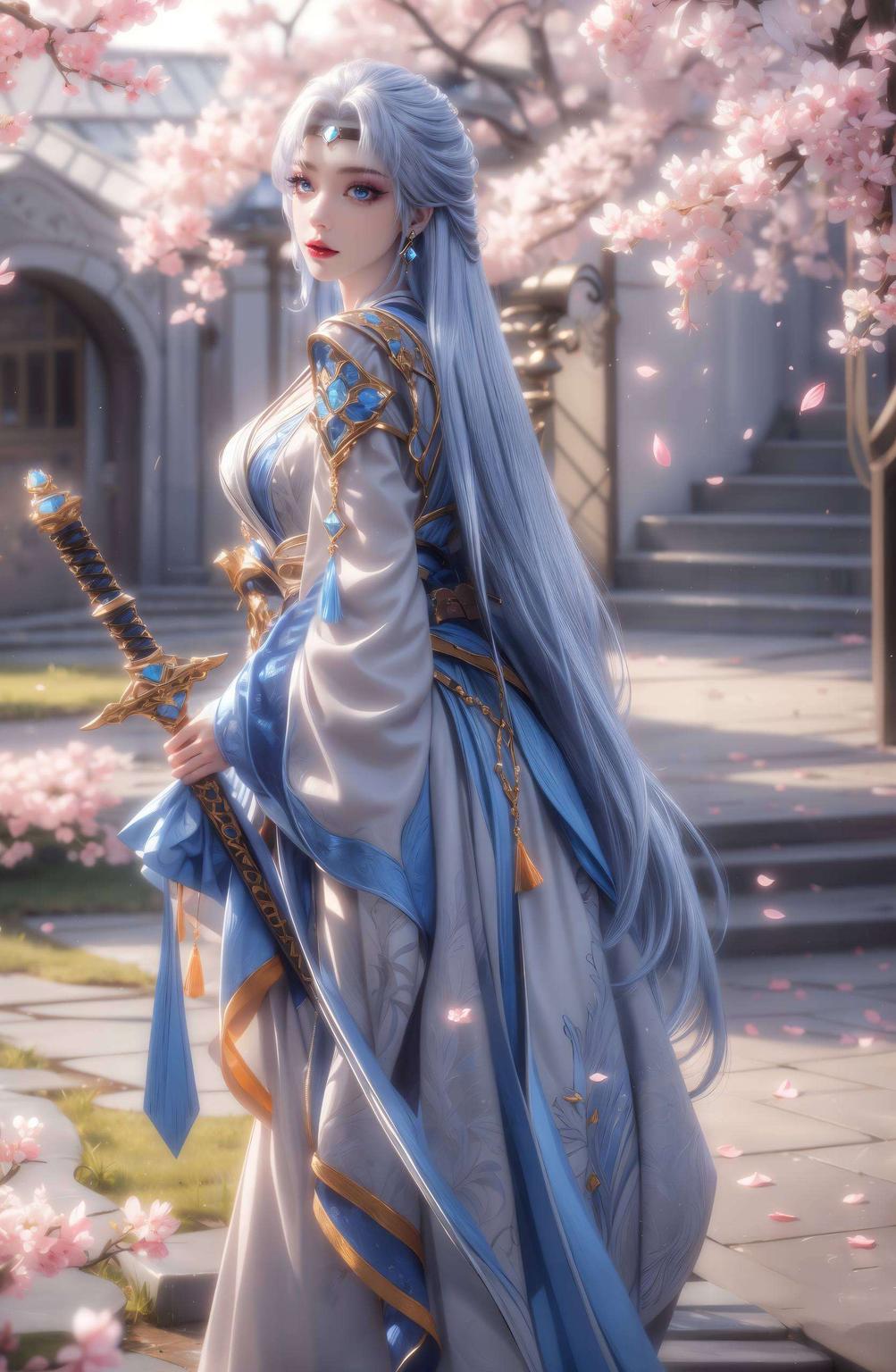 AI绘制的美少女宁雨蝶