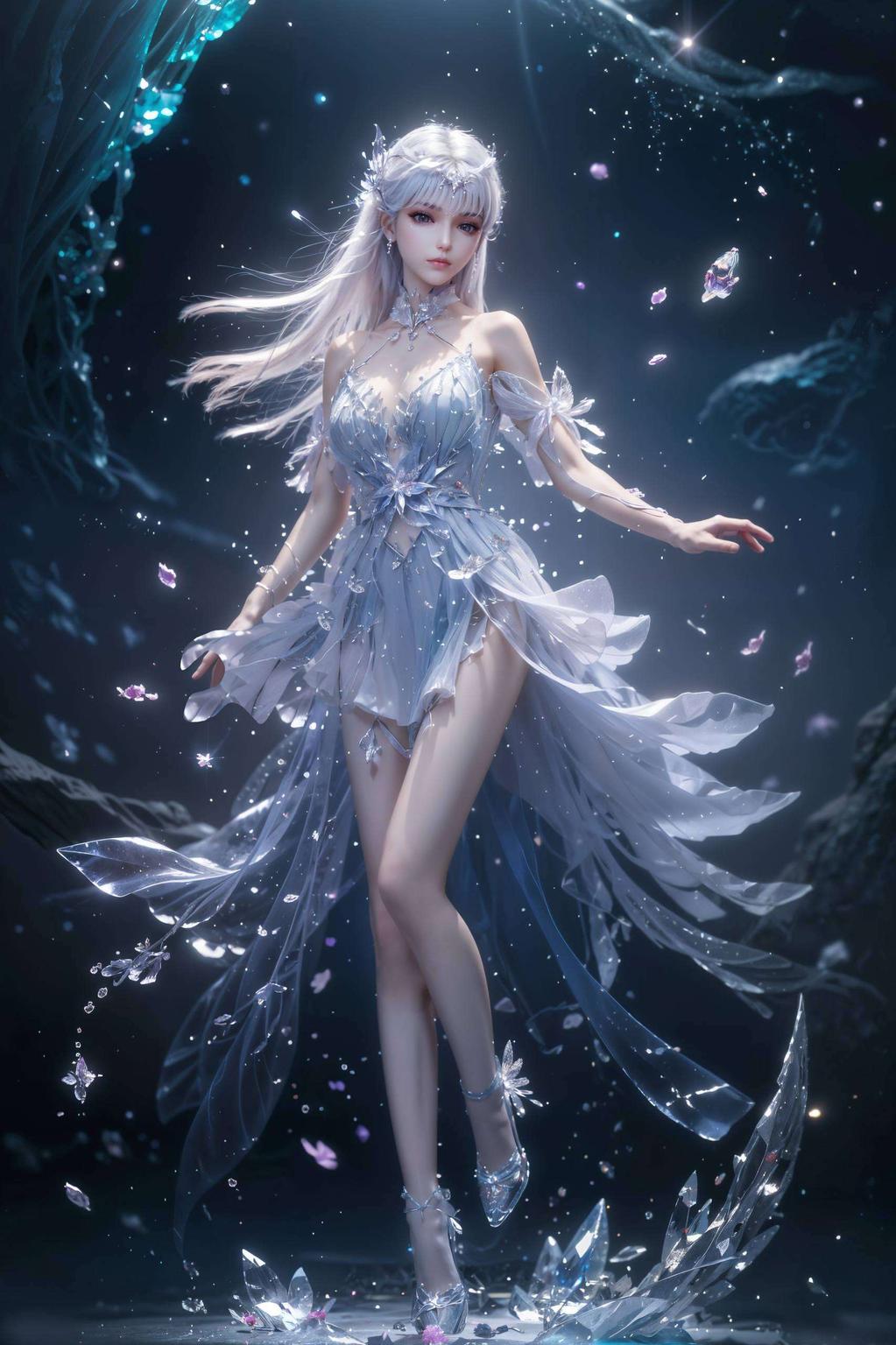 生动的色彩让圣采儿的美貌与气质尽显无疑