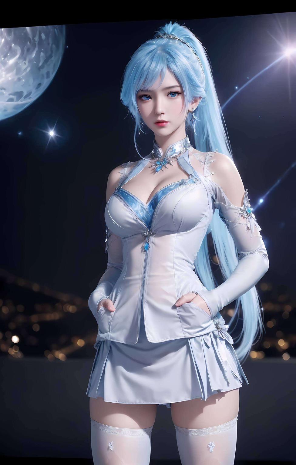 仿佛置身于奇幻的国漫世界这款紫色精细的唯美手机壁纸