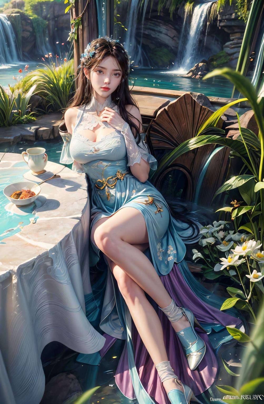 壁纸映衬着她的温柔免费分享