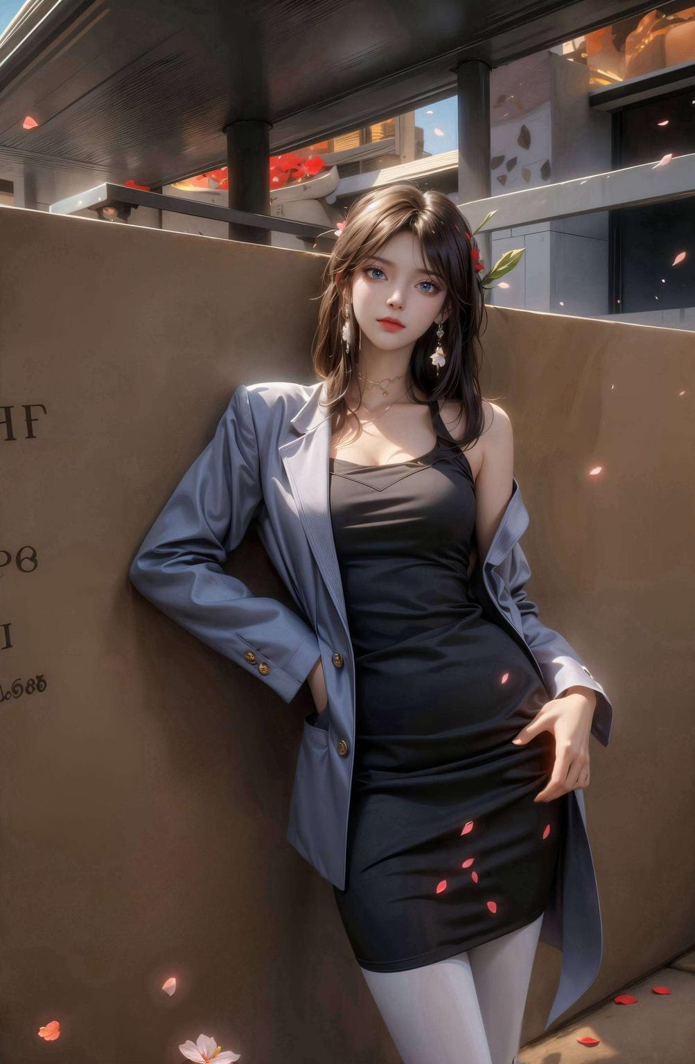 独特气质冷艳眼神