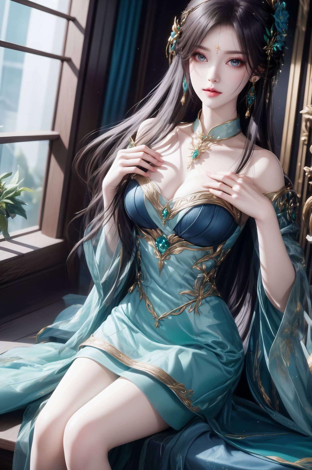 仿佛在诉说着古老的故事萧薰儿着一袭淡雅青衣