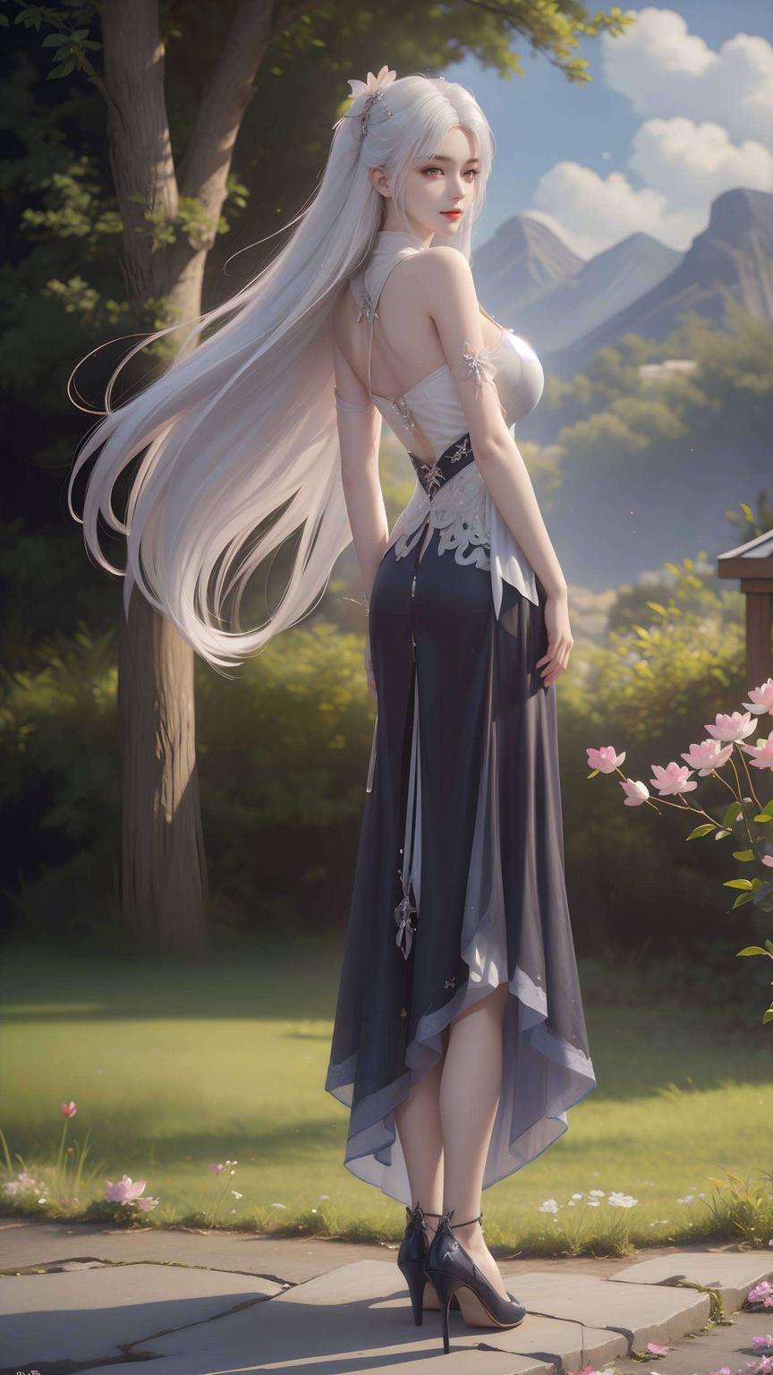 宛如壁画中走出的古典美人小医仙穿上那套淡紫色的睡衣