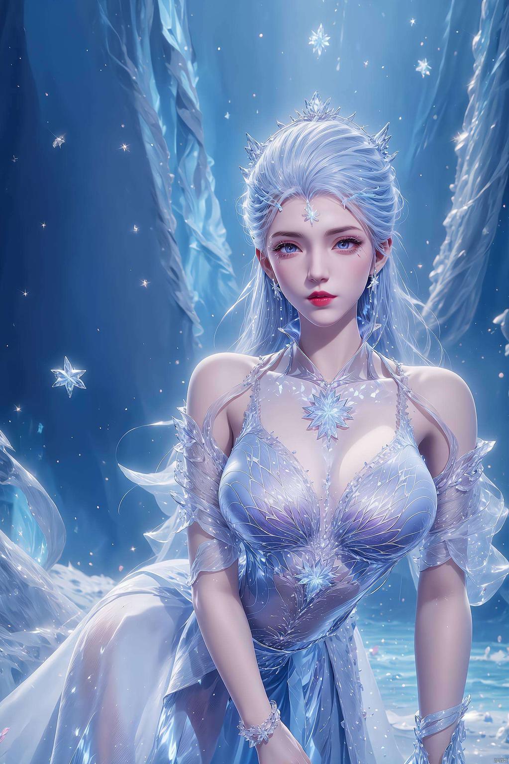 这幅绝世唐门雪女婚纱壁纸雪女轻纱