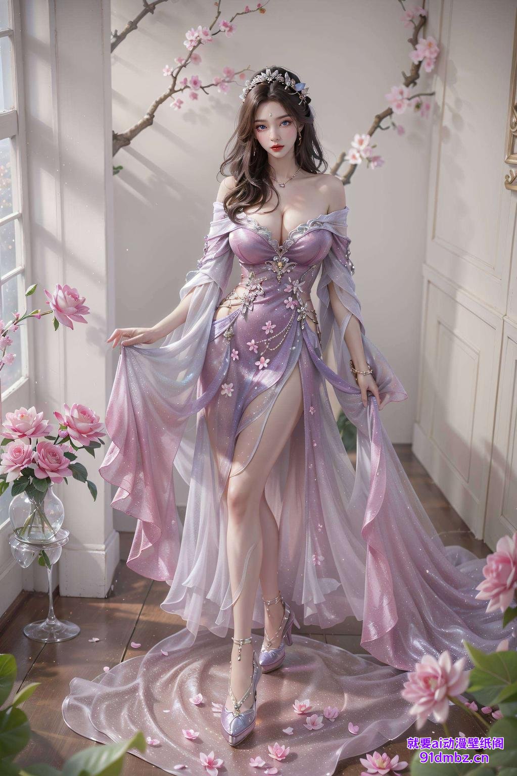 今天给大家带来一款炫彩壁纸还能让你的iPhone瞬间焕发炫彩光彩！快来看看这月婵的细腻光影