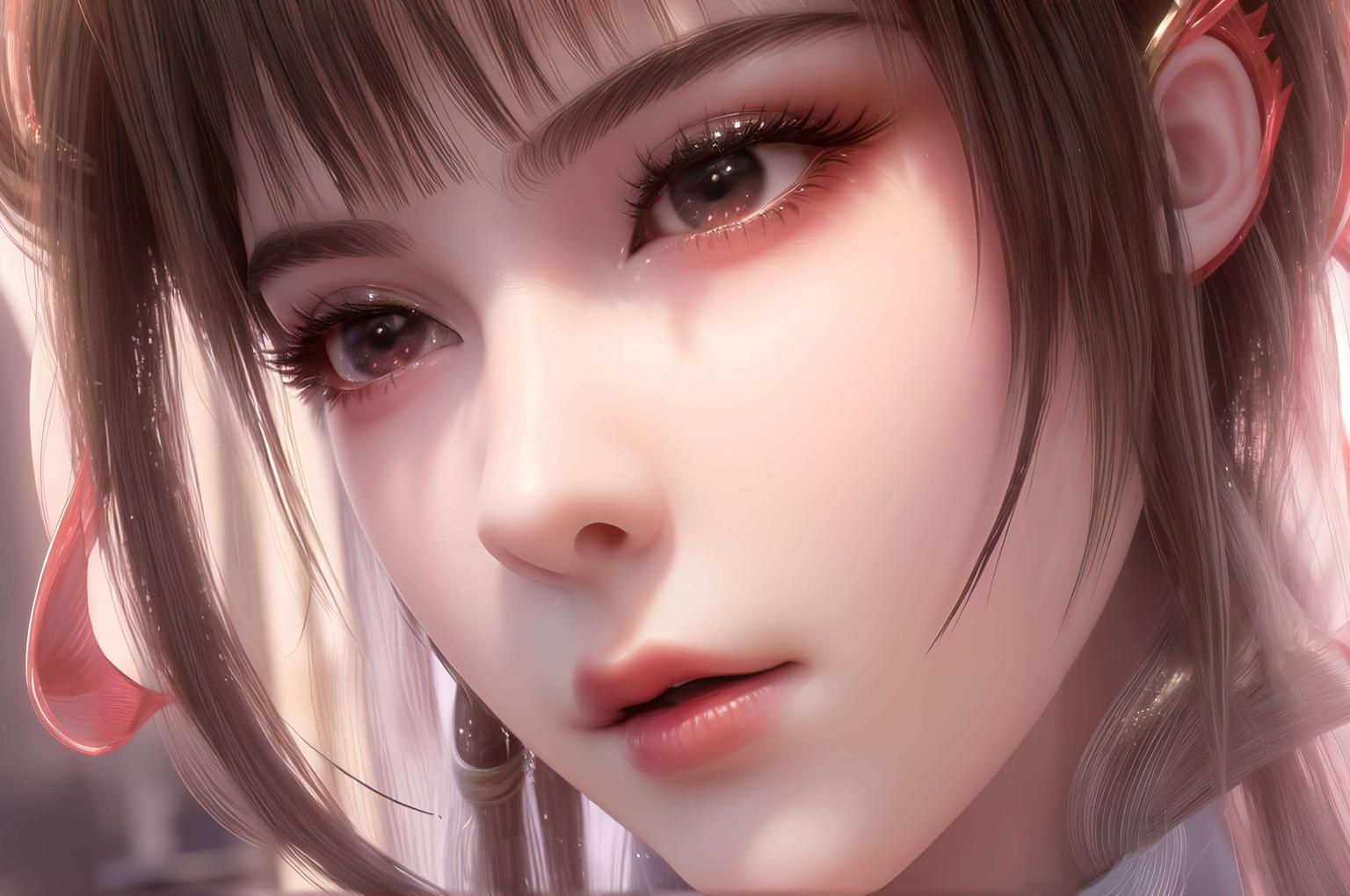 这幅古风漫画壁纸细腻描绘