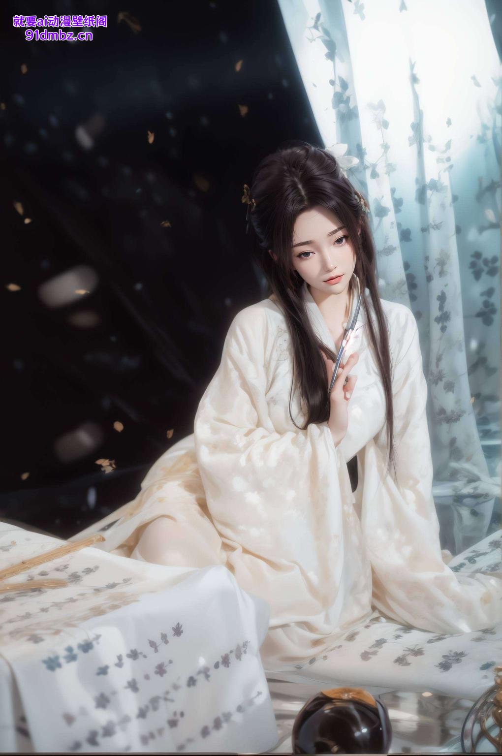 高清画质让你仿佛能感受到她的呼吸为你的iPhone桌面增添一抹国漫风采！