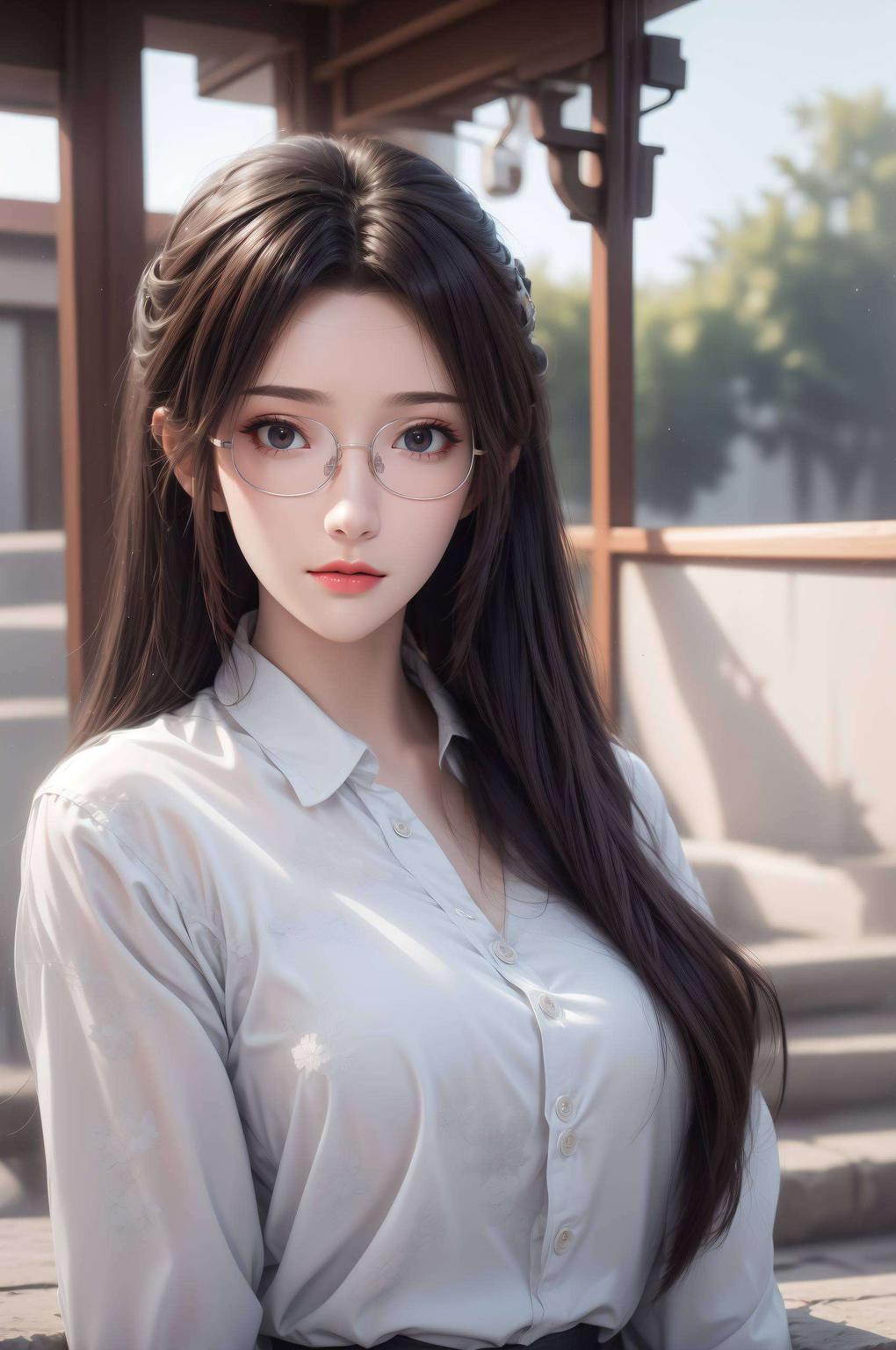 仿佛置身仙境云韵静静地坐在椅子上